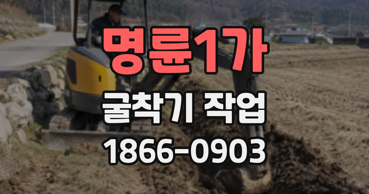 명륜1가 굴착기 작업