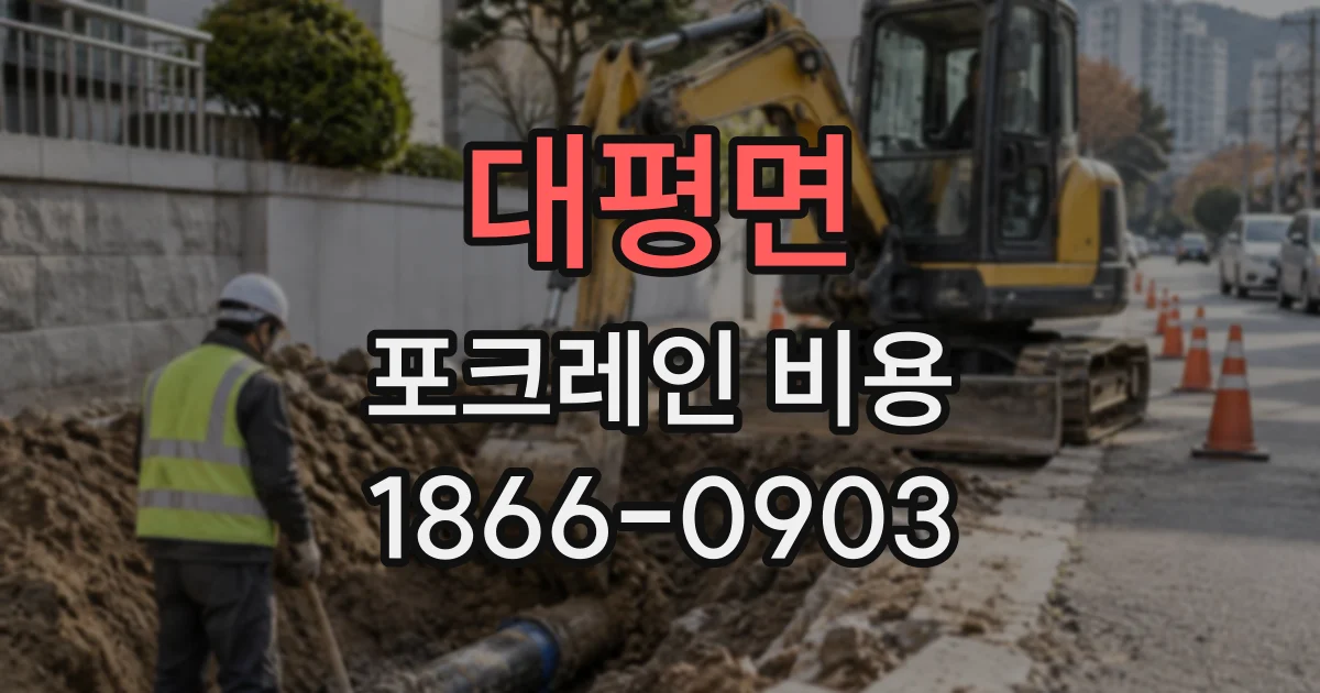 대평면 포크레인비용