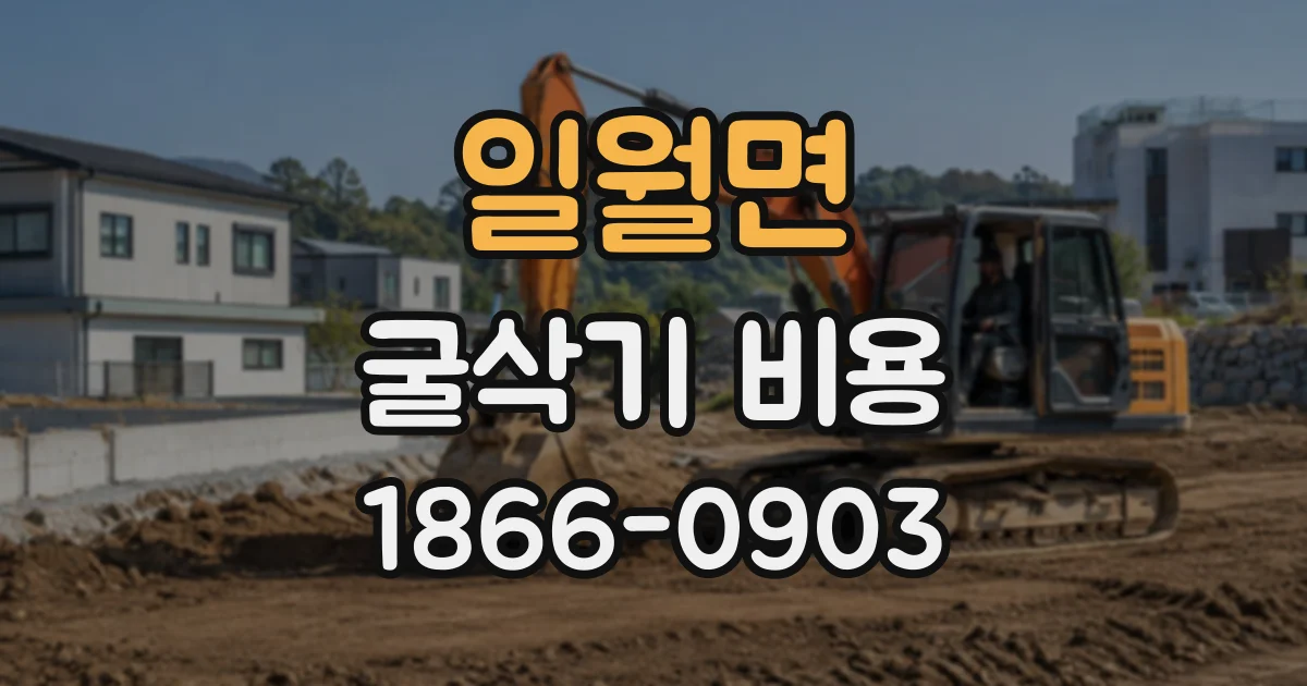 일월면 굴삭기비용