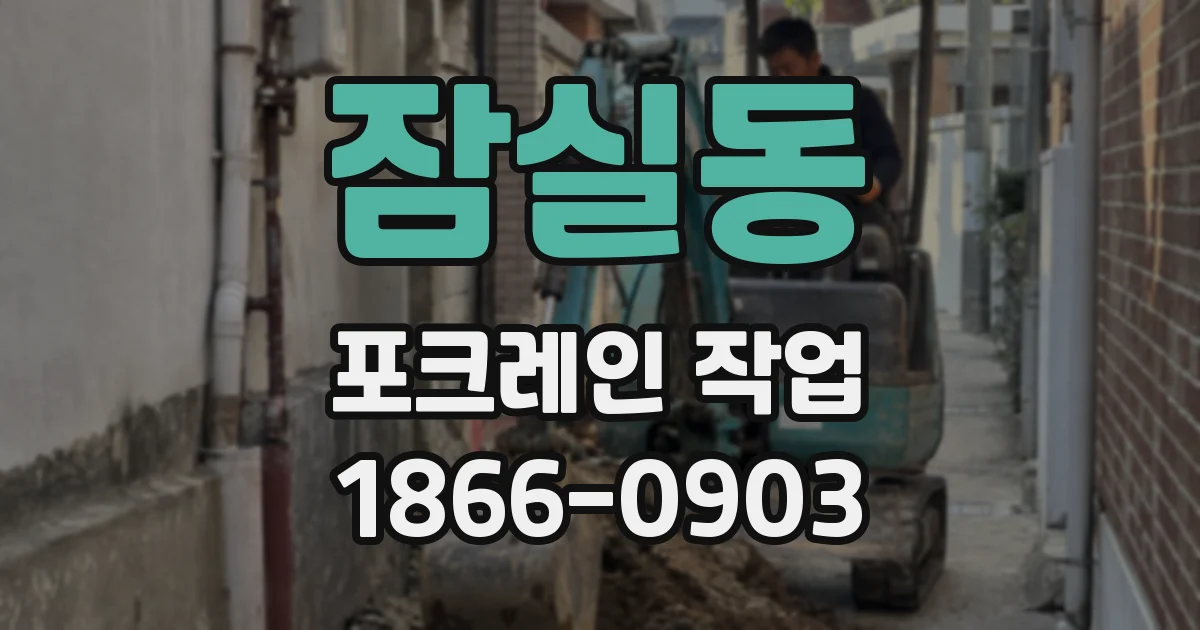 잠실동 포크레인 작업