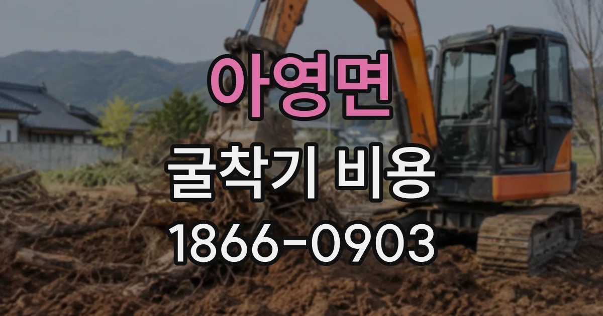 아영면 굴착기비용