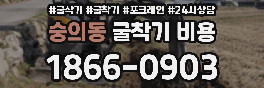 숭의동 굴착기 비용