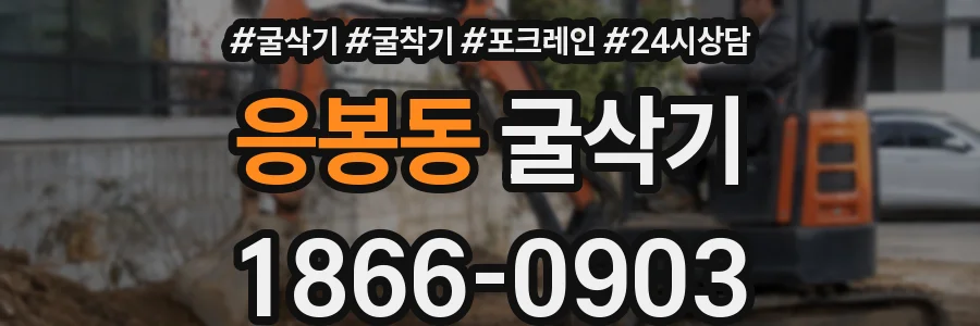 응봉동 굴삭기
