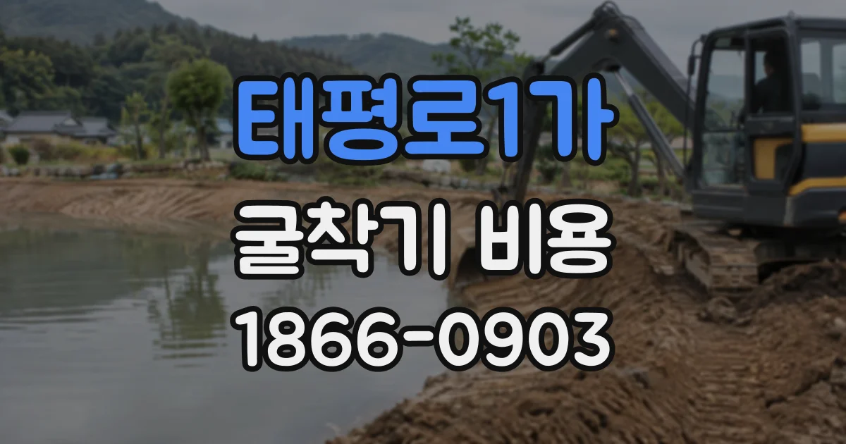 태평로1가 굴착기비용