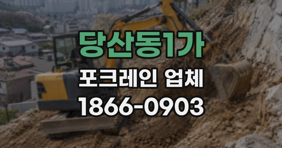 당산동1가 포크레인 업체