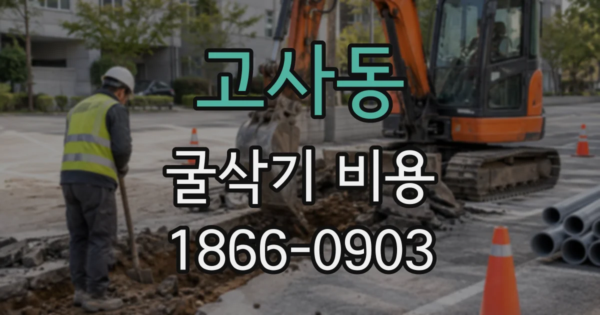 고사동 굴삭기비용