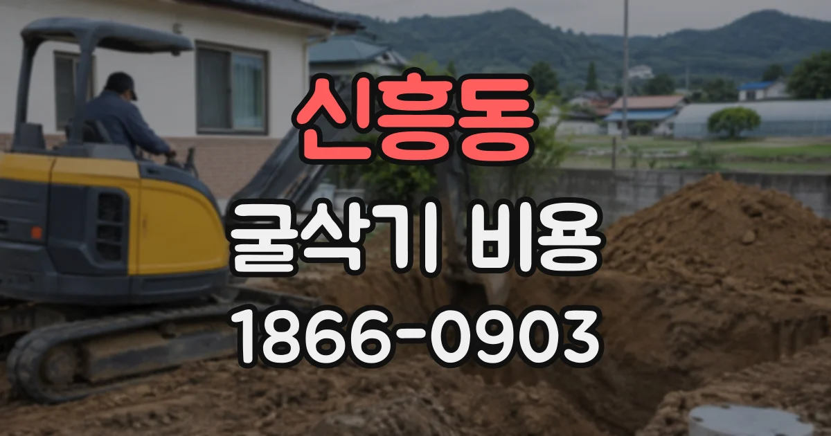 신흥동 굴삭기비용