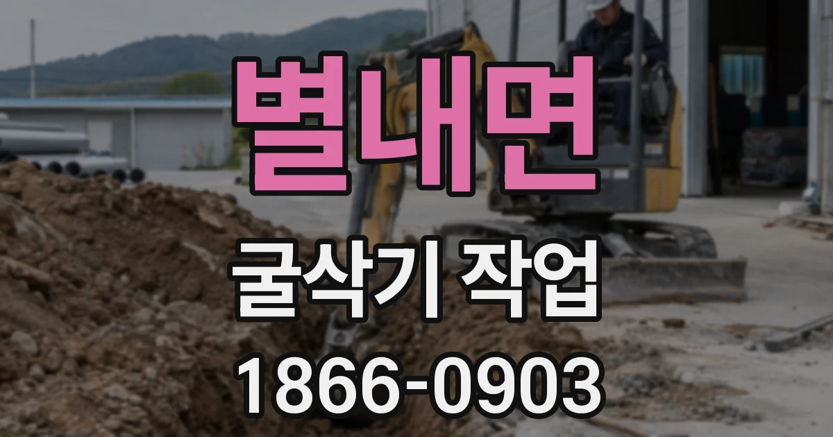 별내면 굴삭기 작업