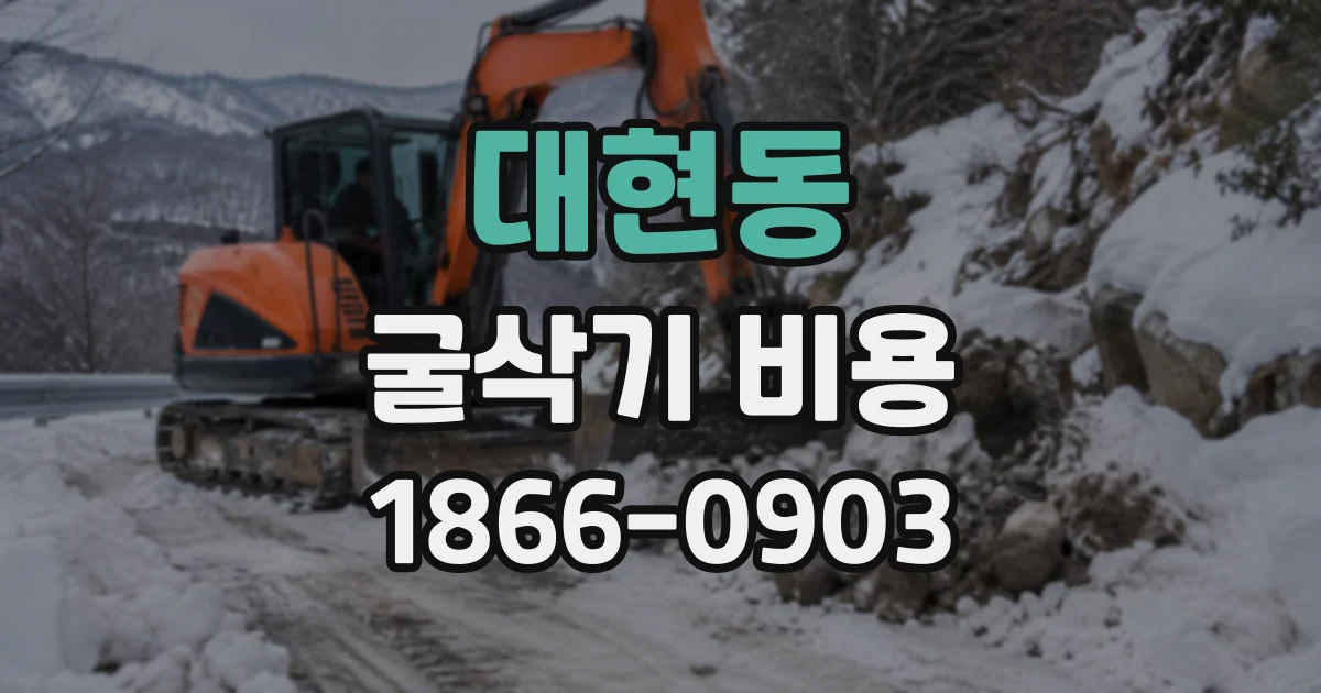 대현동 굴삭기비용