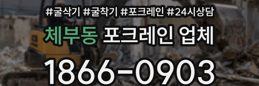 체부동 포크레인 업체