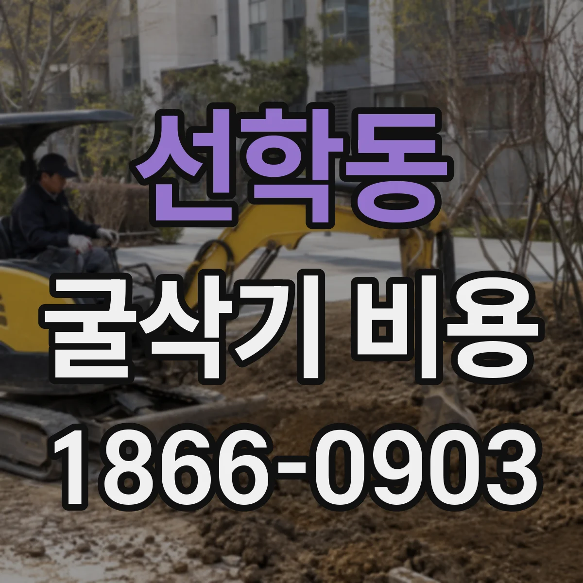 선학동 굴삭기 비용