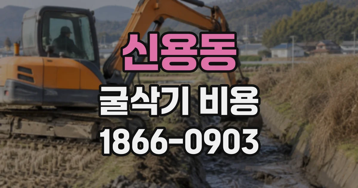 신용동 굴삭기비용