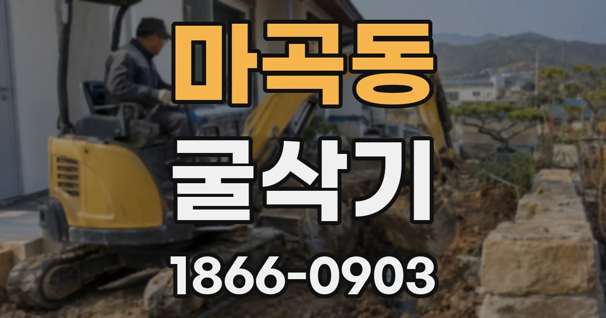 마곡동 굴삭기
