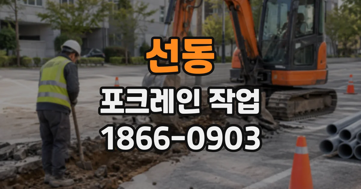 선동 포크레인작업