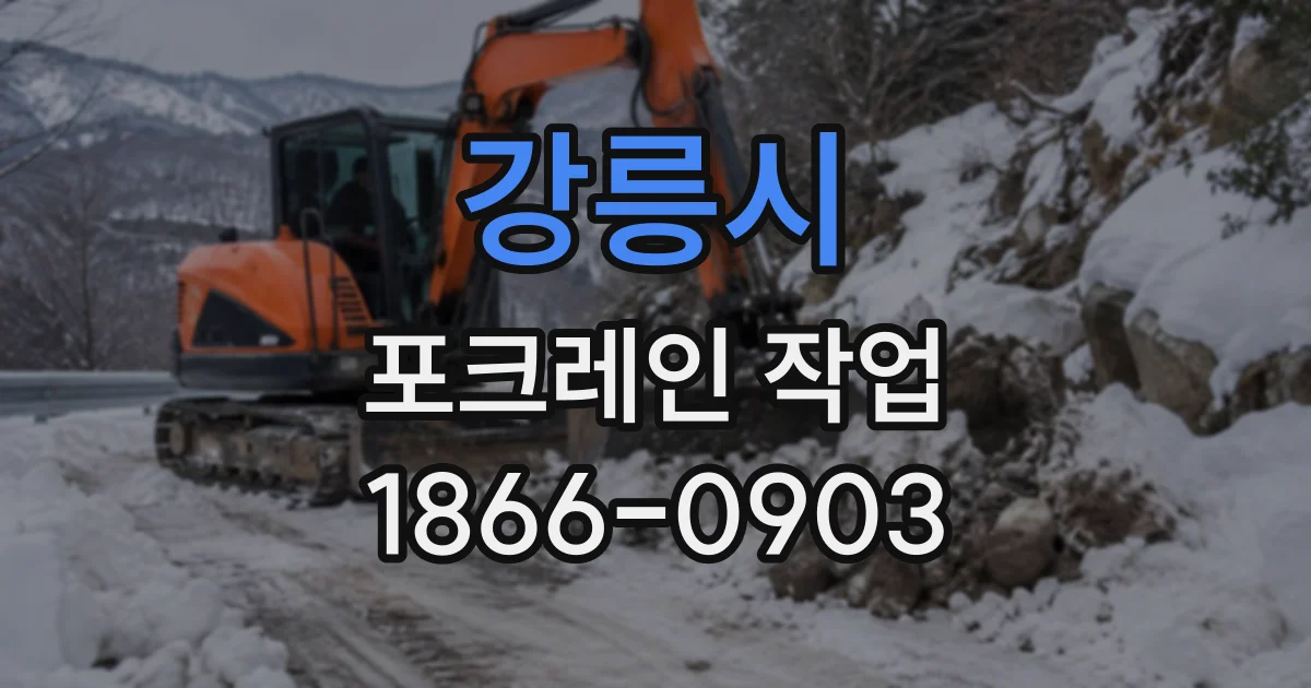 강릉시 포크레인작업
