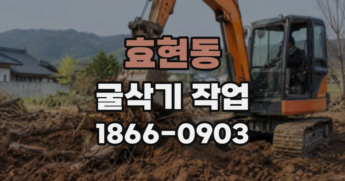 효현동 굴삭기작업