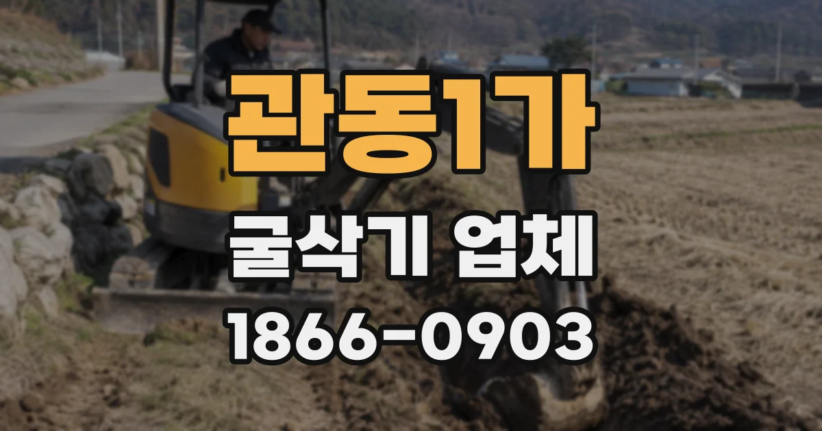 관동1가 굴삭기 업체