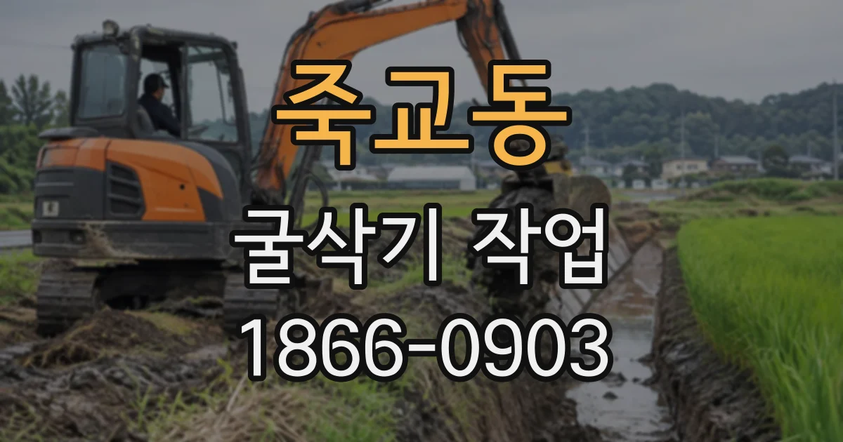 죽교동 굴삭기작업
