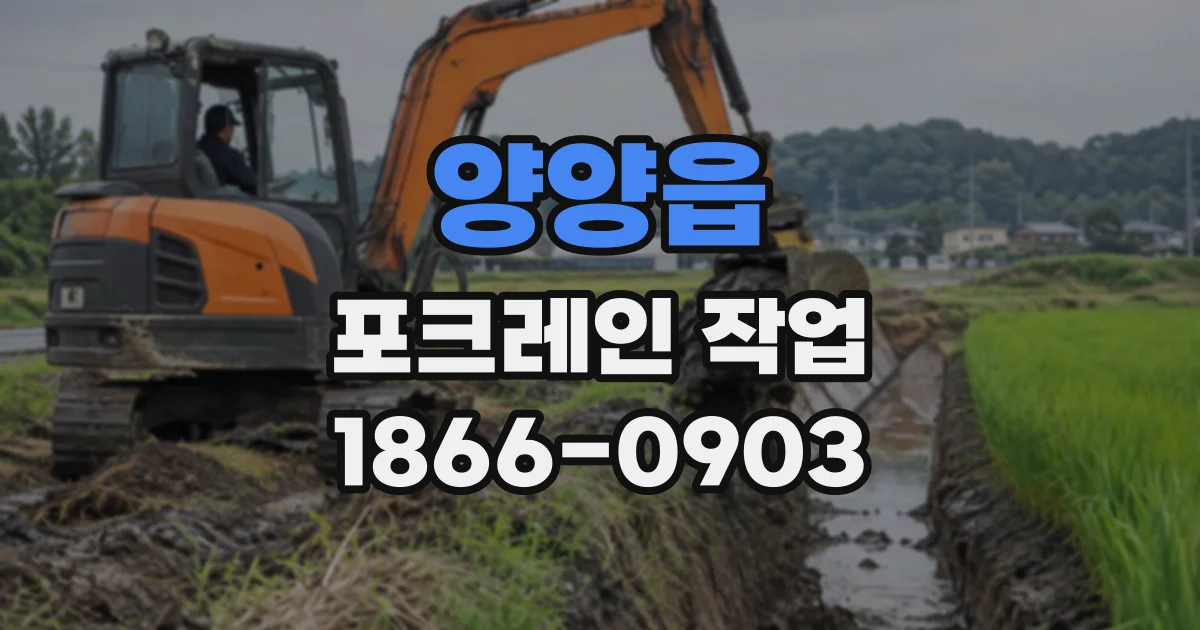 양양읍 포크레인작업