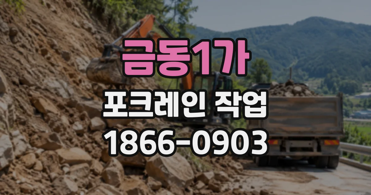 금동1가 포크레인작업