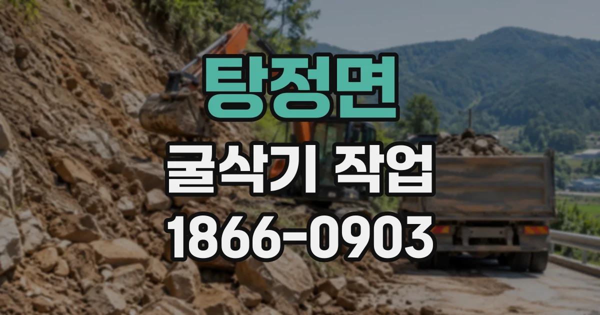 탕정면 굴삭기작업