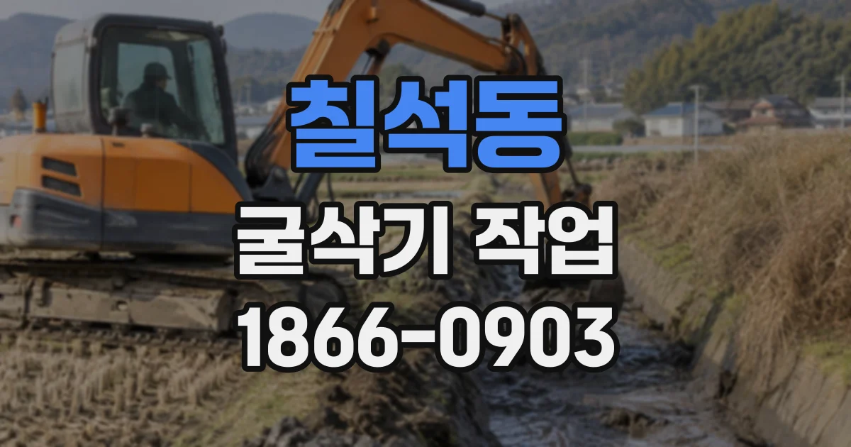 칠석동 굴삭기작업