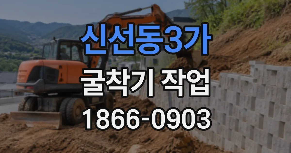 신선동3가 굴착기작업