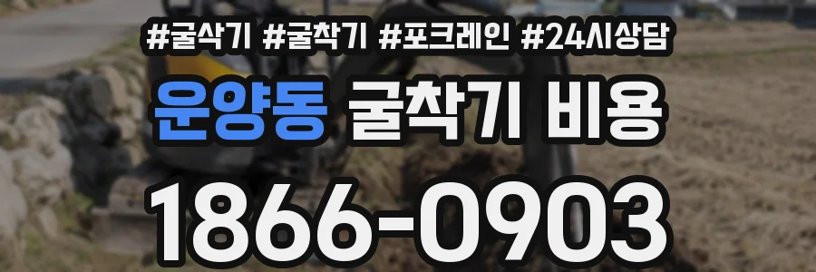 운양동 굴착기 비용
