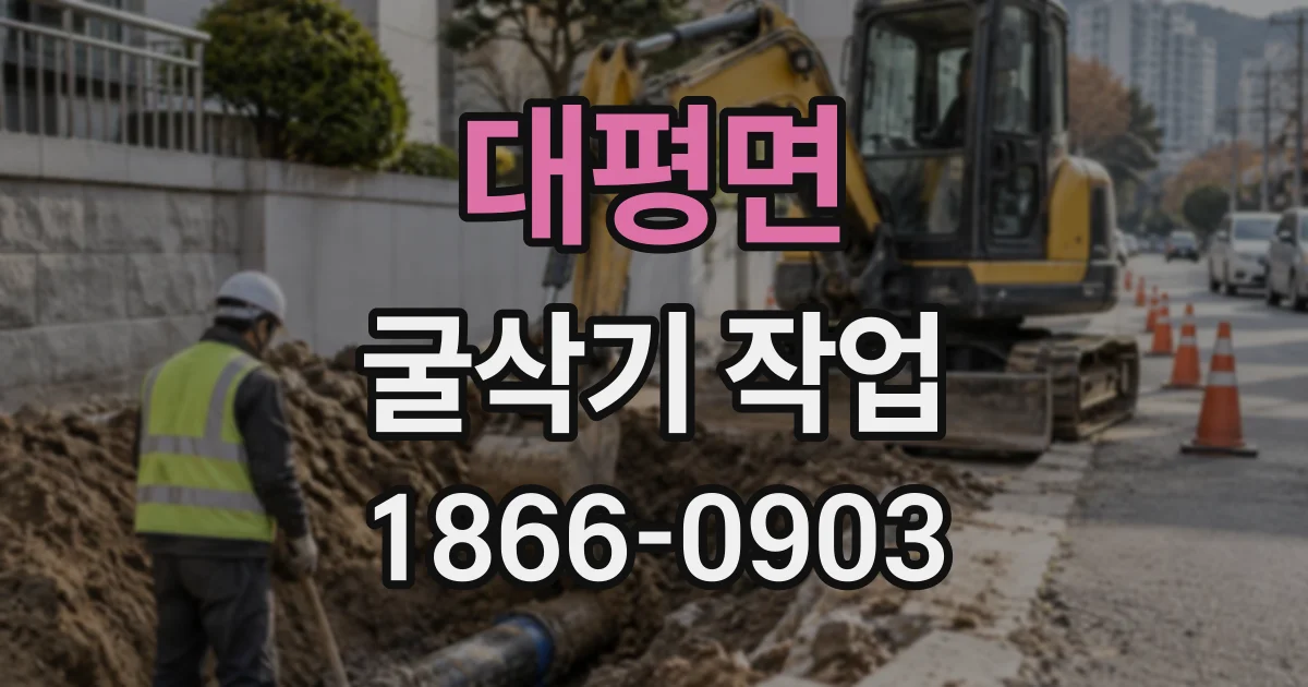 대평면 굴삭기작업
