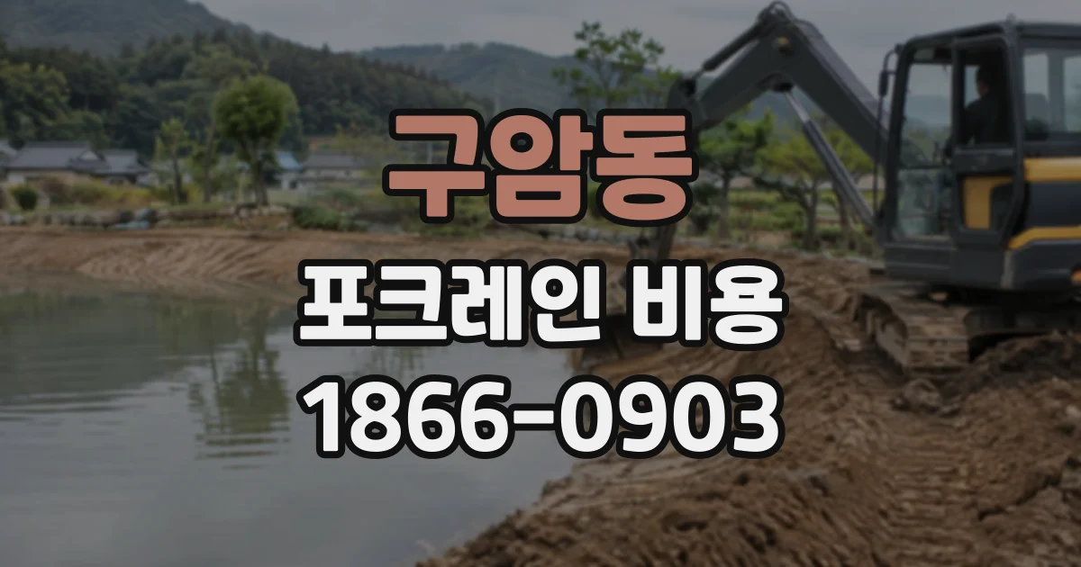 구암동 포크레인비용