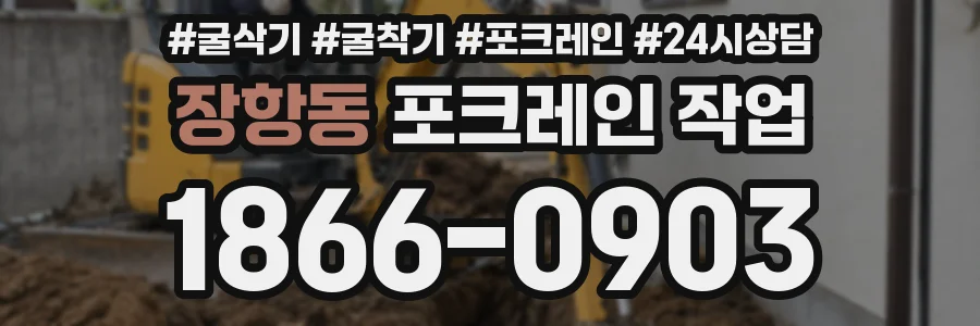 장항동 포크레인 작업