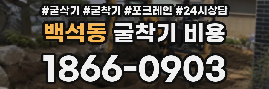 백석동 굴착기 비용