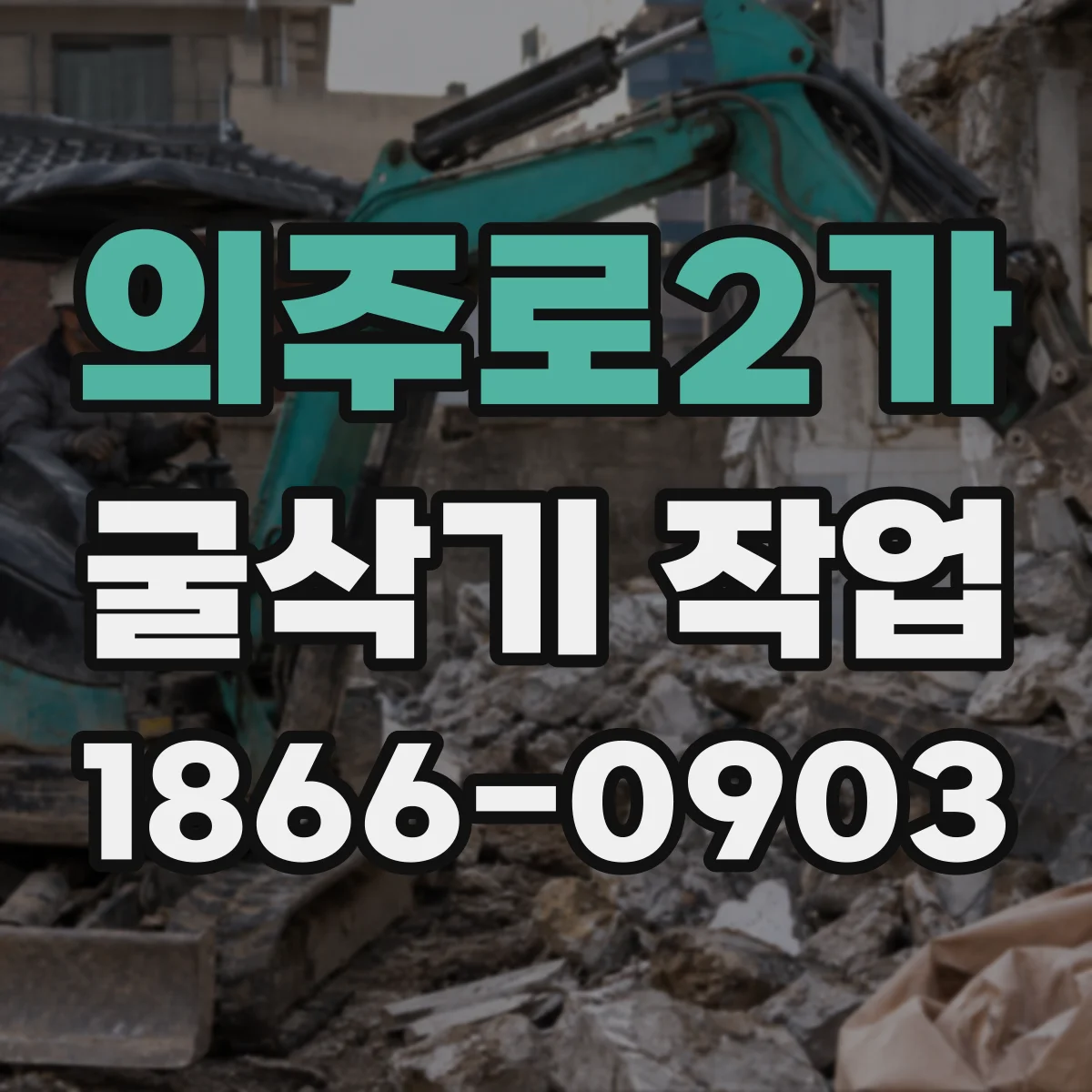 의주로2가 굴삭기 작업
