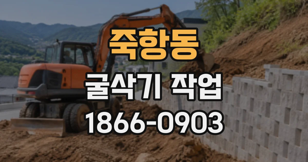 죽항동 굴삭기작업