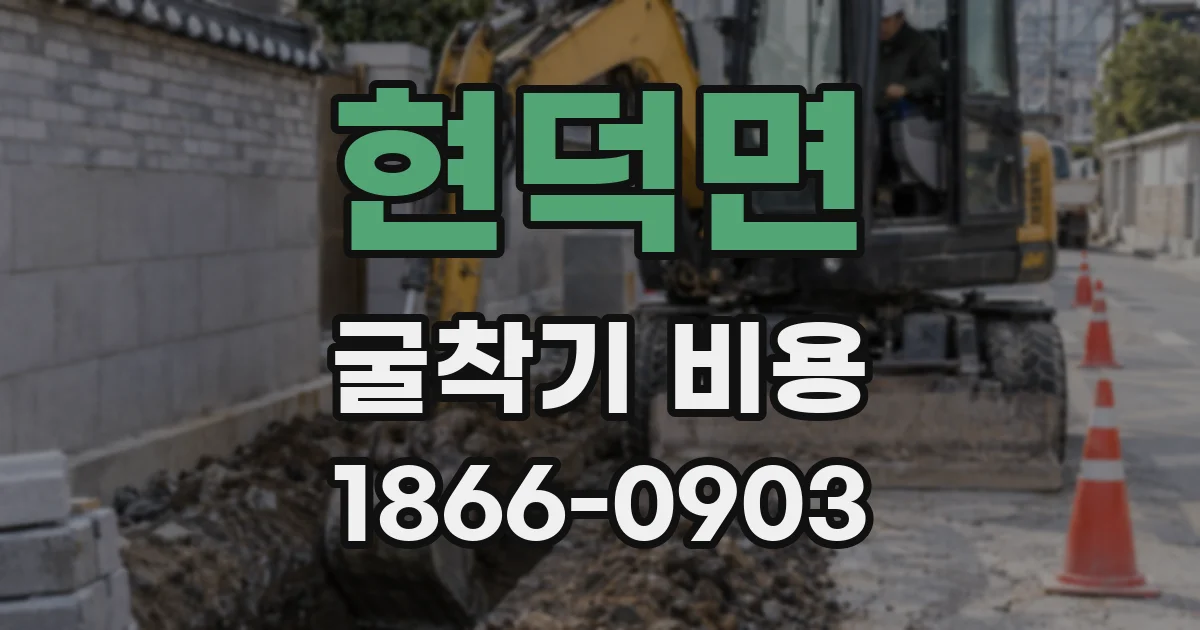 현덕면 굴착기 비용