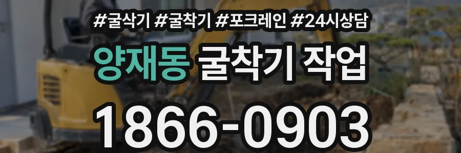 양재동 굴착기 작업