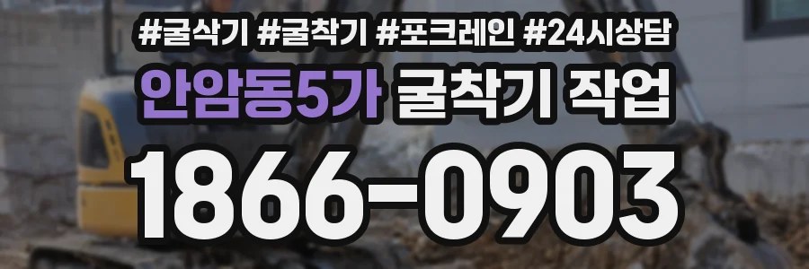 안암동5가 굴착기 작업