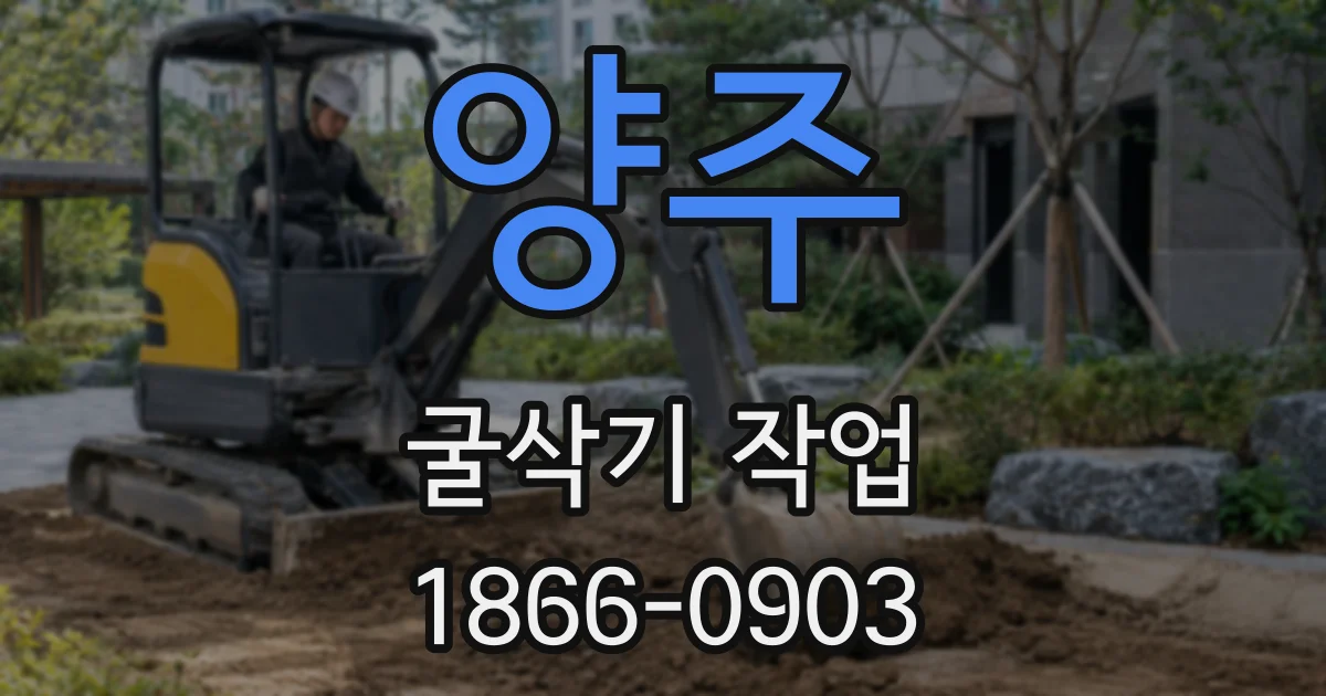 양주 굴삭기 작업