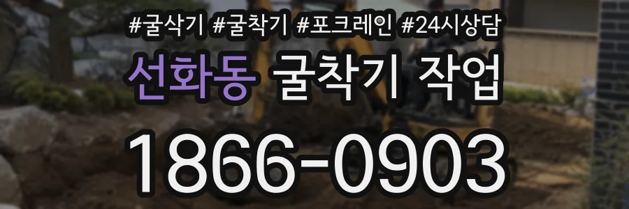 선화동 굴착기 작업