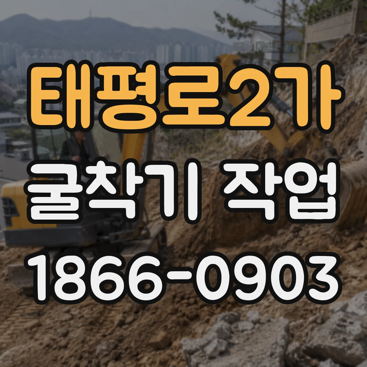 태평로2가 굴착기 작업
