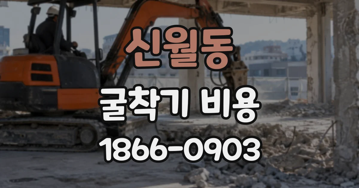 신월동 굴착기비용