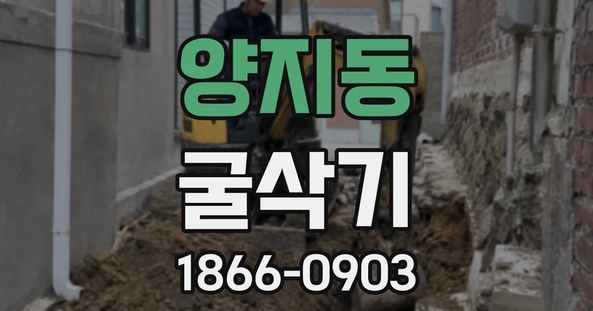 양지동 굴삭기