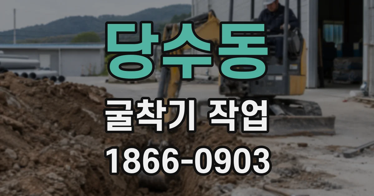 당수동 굴착기 작업