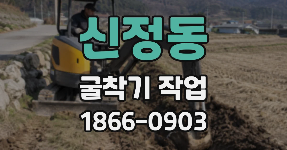 신정동 굴착기 작업