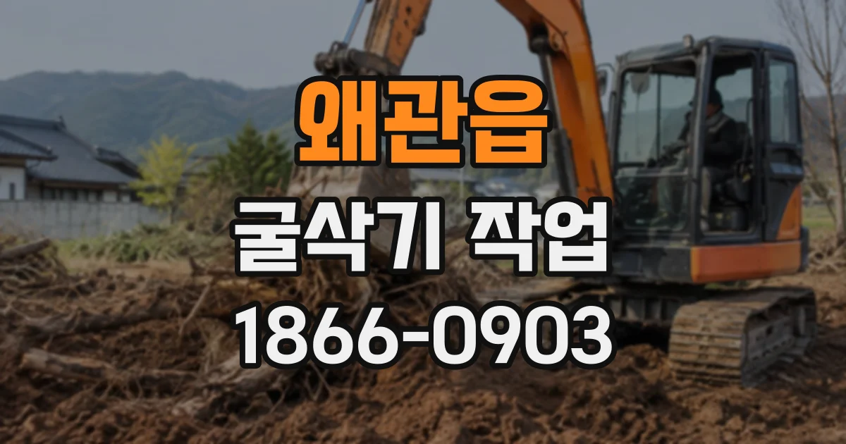 왜관읍 굴삭기작업