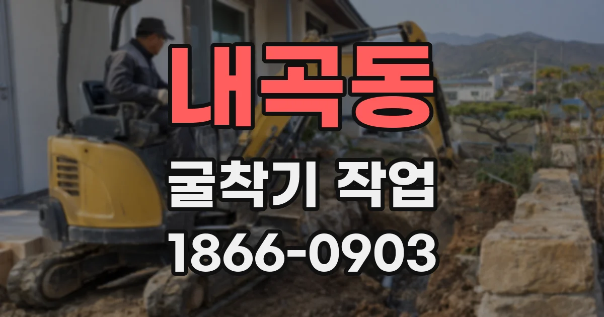 내곡동 굴착기 작업
