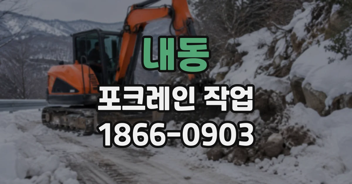 내동 포크레인작업