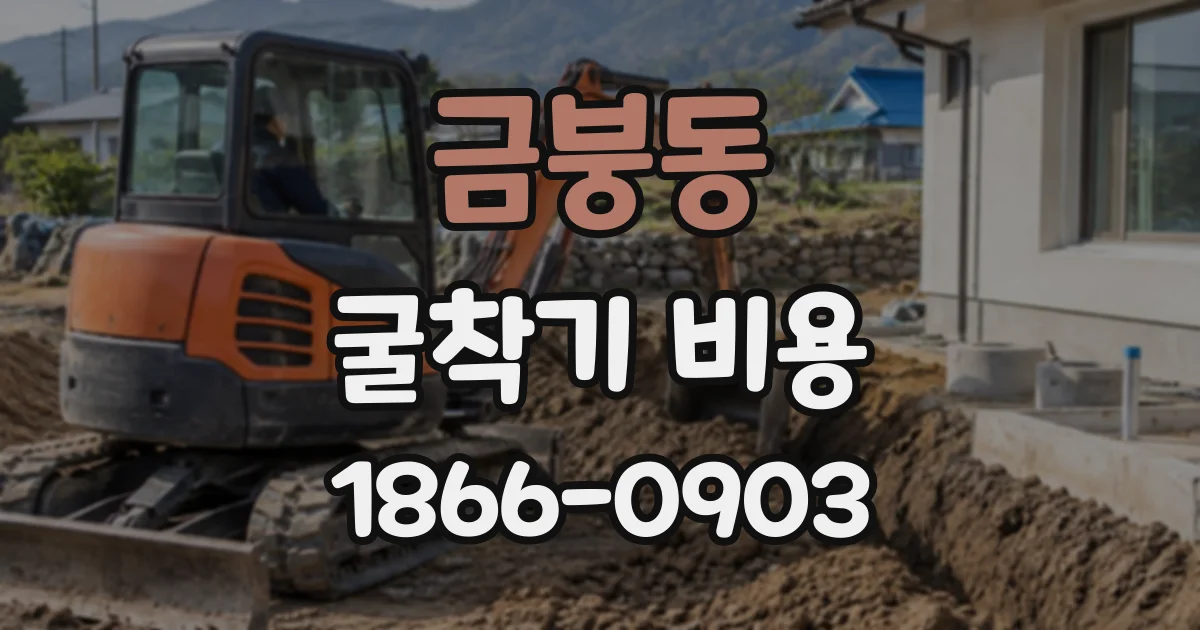 금붕동 굴착기비용