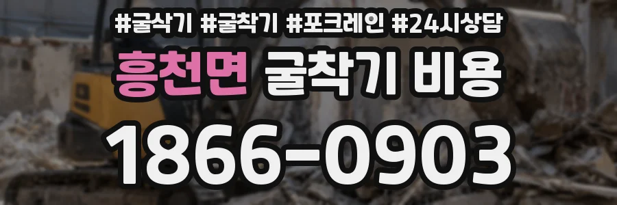 흥천면 굴착기 비용