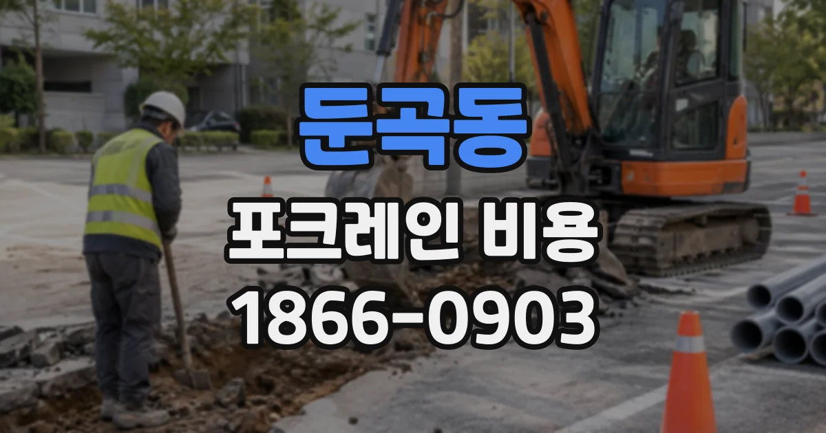 둔곡동 포크레인비용